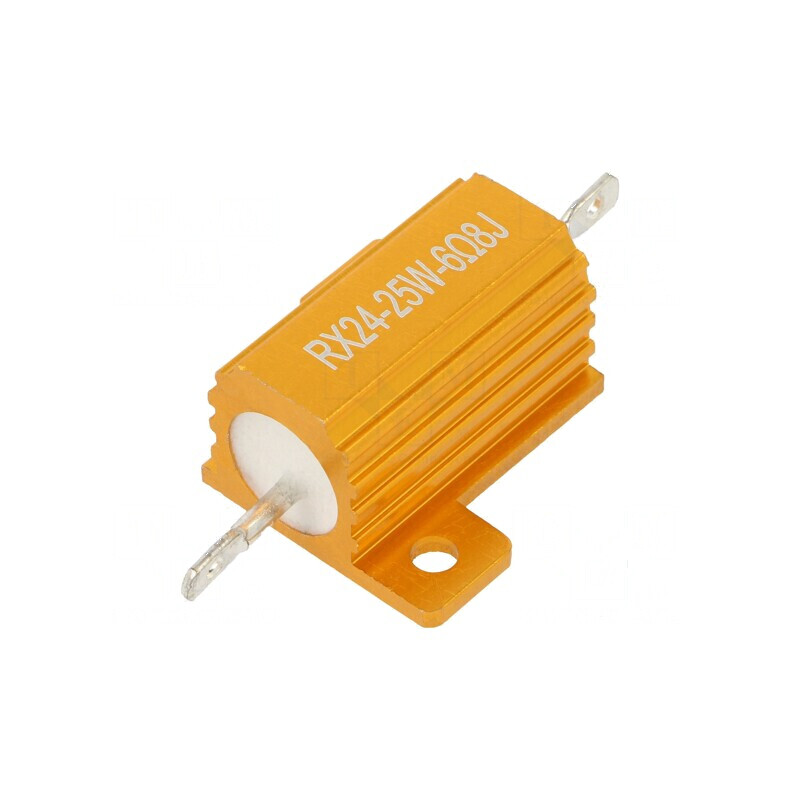 Rezistor bobinat 6,8Ω 25W ±5% 50ppm/°C cu radiator pentru lipit | Electronic-mag.ro | Componente Electronice