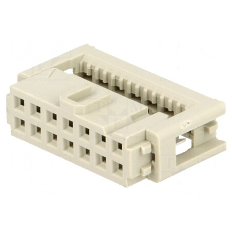 Conector IDC mufă mamă 14 PIN 1,27mm pentru cablu-bandă | Electronic-mag.ro | Componente Electronice