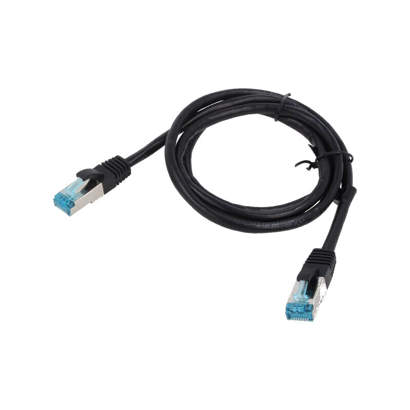 Patch cord F/UTP 5e 0,75m negru 26AWG PVC | Electronic-mag.ro | Componente Electronice