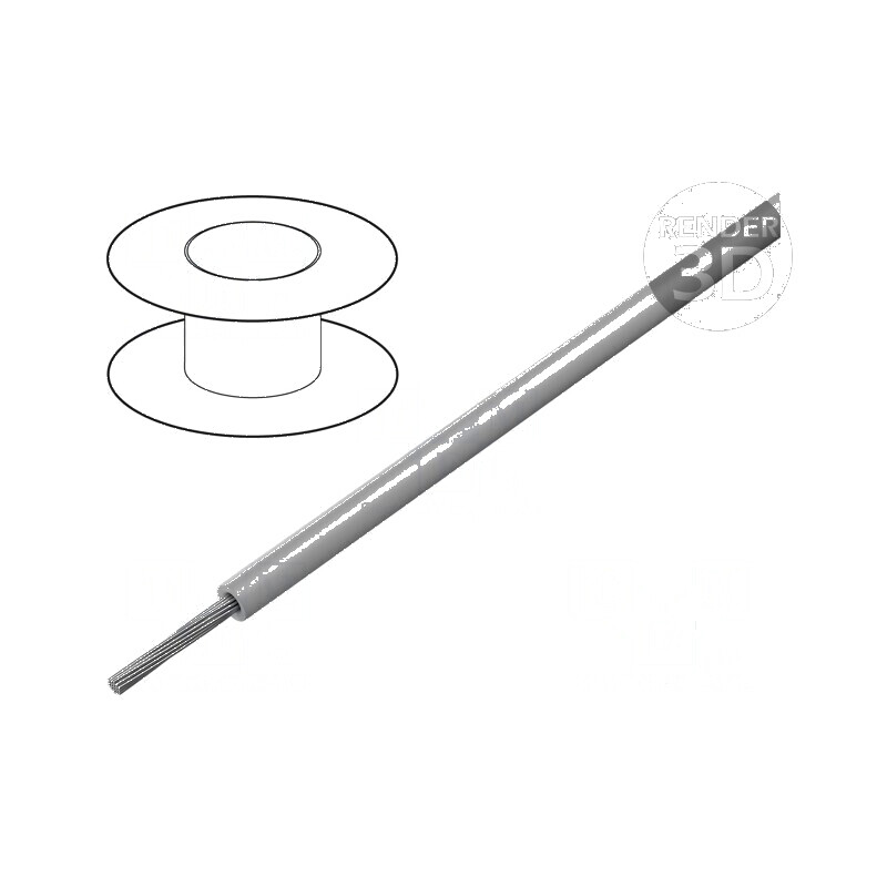 Cablu litat 24AWG TFE gri 250V 305m | Electronic-mag.ro | Componente Electronice