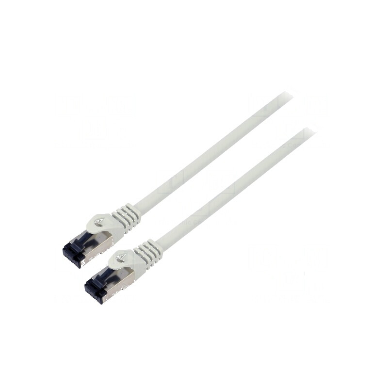 Patch cord S/FTP Cat 8.1 0,25m LSZH gri 26AWG | Electronic-mag.ro | Componente Electronice
