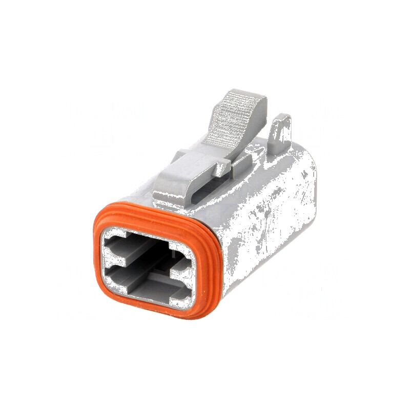 Conector cablu-cablu mufă mamă AT 4 pini gri IP67 | Electronic-mag.ro | Componente Electronice