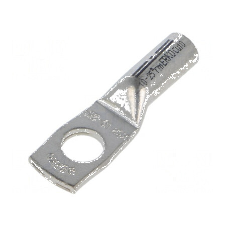 Vârf inelar tubular M10 25mm² crimpat pe cablu cositorit | Electronic-mag.ro | Componente Electronice