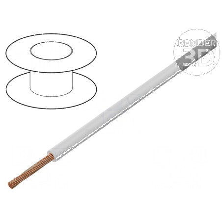 Cablu FLRYW-B 1x0,5mm2 litat Cu PVC alb 60V | Electronic-mag.ro | Componente Electronice