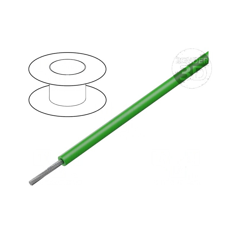 Cablu HELUTHERM® 145 1x1mm2 litat Cu verde, temperatură -55÷145°C, CPR Eca | Electronic-mag.ro | Componente Electronice