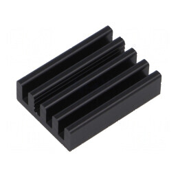 Radiator extrudat cu aripioare negru 37,5mm x 27mm x 10mm | Electronic-mag.ro | Componente Electronice