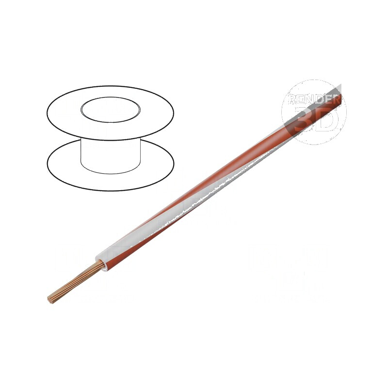 Cablu H05V2-K 1mm² 18AWG PVC Alb-Roșu 300V/500V | Electronic-mag.ro | Componente Electronice