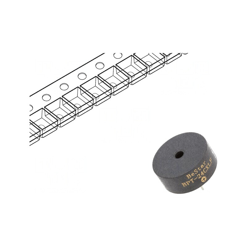 Traductor de sunet piezoelectric THT 13mA  | Electronic-mag.ro | Componente Electronice