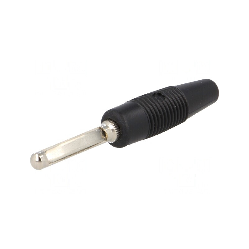 Conector banană 4mm 16A 60VDC negru neizolat | Electronic-mag.ro | Componente Electronice