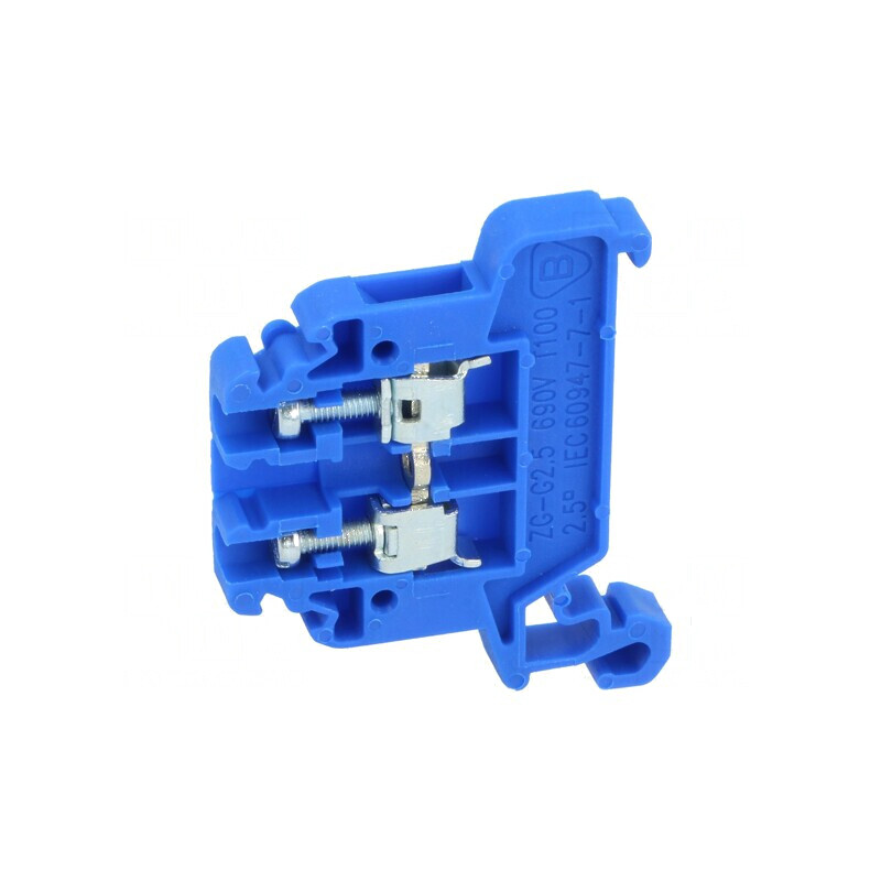 Term. îmbinare de șine 0,5-2,5mm² 1 pistă 2 borne albastră | Electronic-mag.ro | Componente Electronice