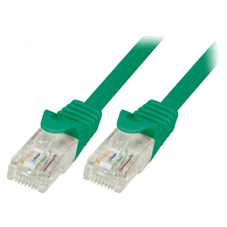 Patch cord U/UTP 6 litat CCA PVC verde 1m 24AWG | Electronic-mag.ro | Componente Electronice