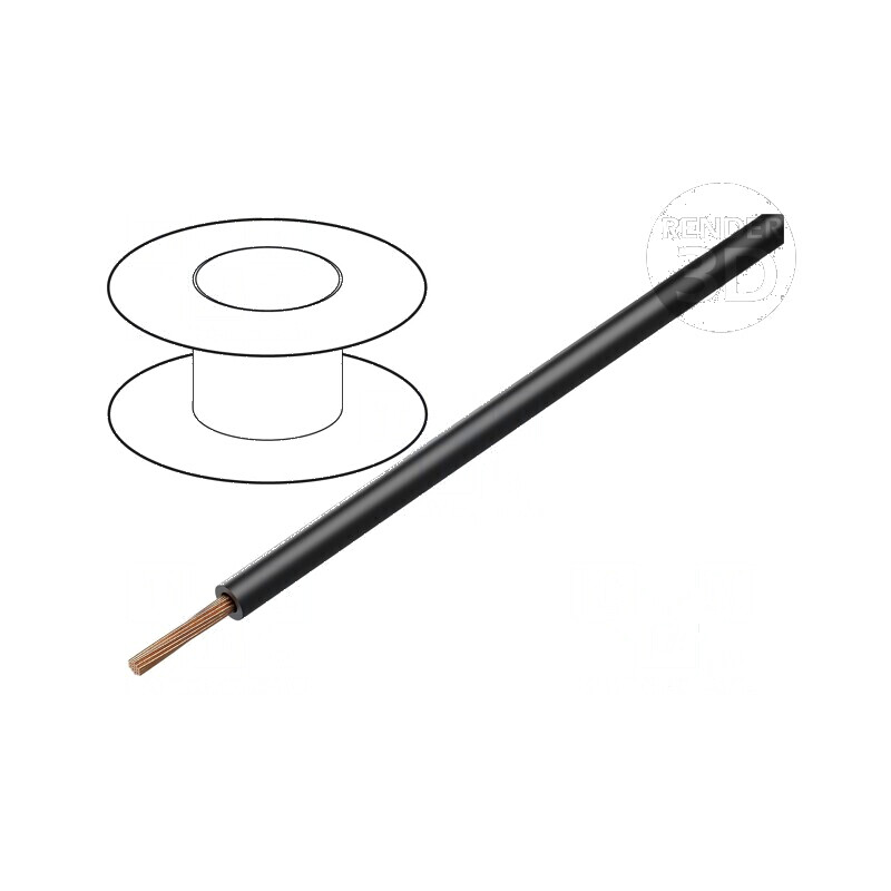 Cablu FlexiPlast-E 1x0,5mm2 litat Cu negru 500V 10A | Electronic-mag.ro | Componente Electronice