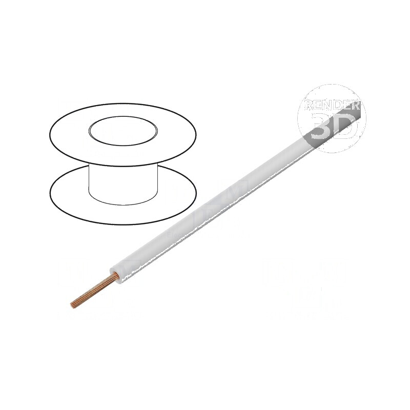Cablu FlexiPlast-E 1x0,5mm2 litat Cu alb 500V 10A | Electronic-mag.ro | Componente Electronice
