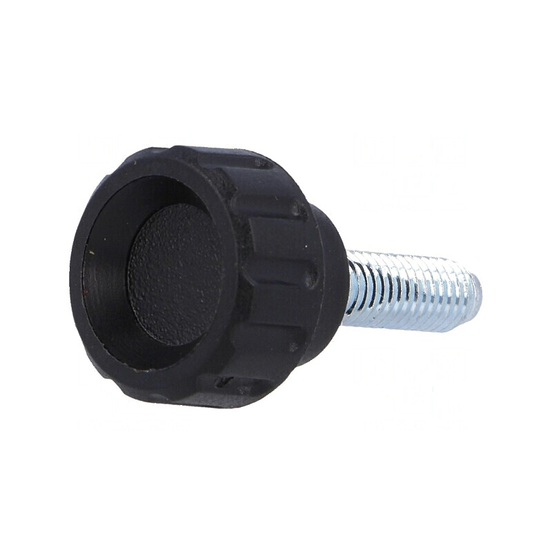 Buton de reglare 16mm M5 poliamidă H13mm | Electronic-mag.ro | Componente Electronice