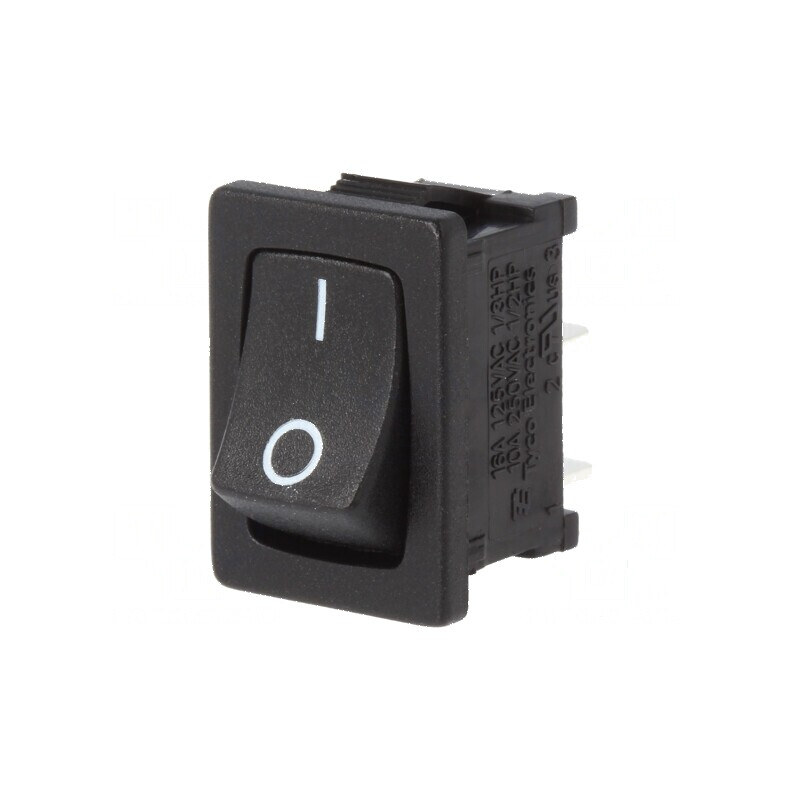 Rocker SPST 2 ON-OFF 16A/125VAC 16A/12VDC Negru Fără  | Electronic-mag.ro | Componente Electronice