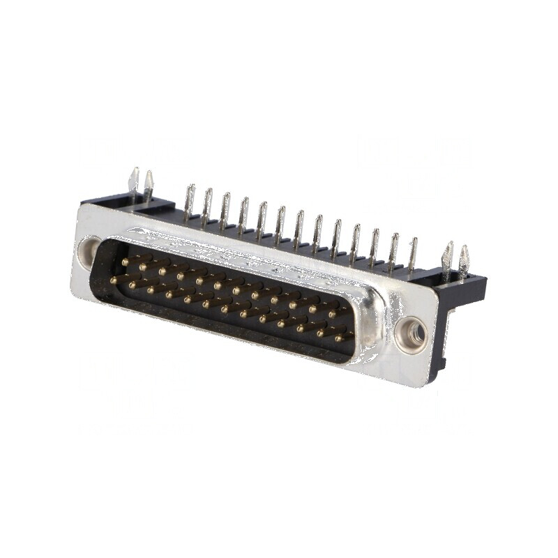 Conector D-Sub 25 PIN soclu tată unghi 90° THT UNC 4-40 5A 20mΩ | Electronic-mag.ro | Componente Electronice
