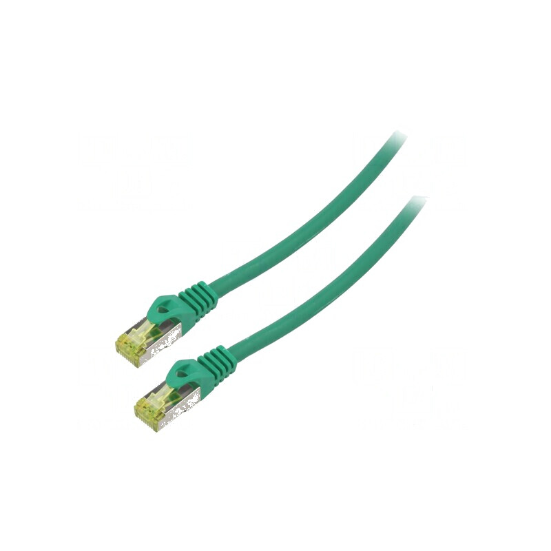 Patch cord S/FTP 6a 0,5m verde LSZH 27AWG | Electronic-mag.ro | Componente Electronice