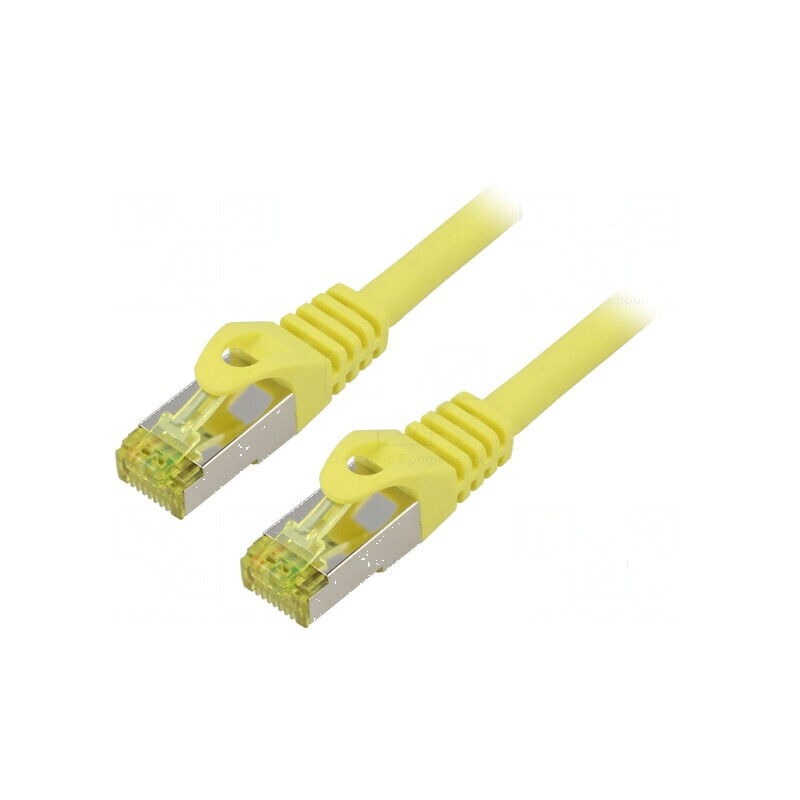 Cablul Patch S/FTP 6a LSZH galben 0,5m 27AWG | Electronic-mag.ro | Componente Electronice