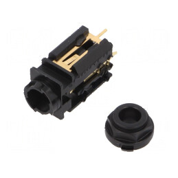 Conector Jack 6,3mm mamă stereo THT 3 piste | Electronic-mag.ro | Componente Electronice