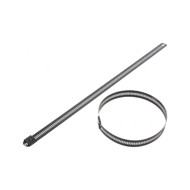 Colier de strângere negru perforat 300mm x 12mm 1112N | Electronic-mag.ro | Componente Electronice