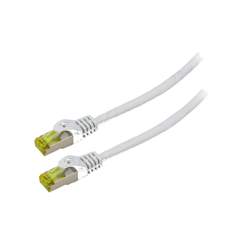 Cablaj Patch Cord S/FTP 6a 0,5m LSZH Gri 27AWG | Electronic-mag.ro | Componente Electronice