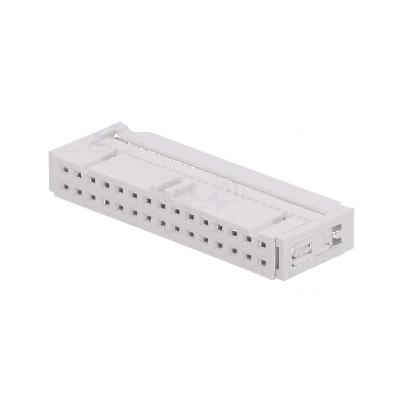 Conector IDC mufă mamă 30 PIN cu presare cablu gri | Electronic-mag.ro | Componente Electronice