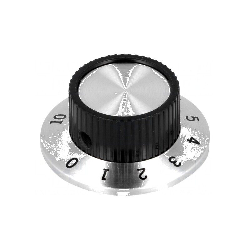 Buton rotativ cu flanșă plastic Ø6,35mm Ø23,8x14,8mm | Electronic-mag.ro | Componente Electronice