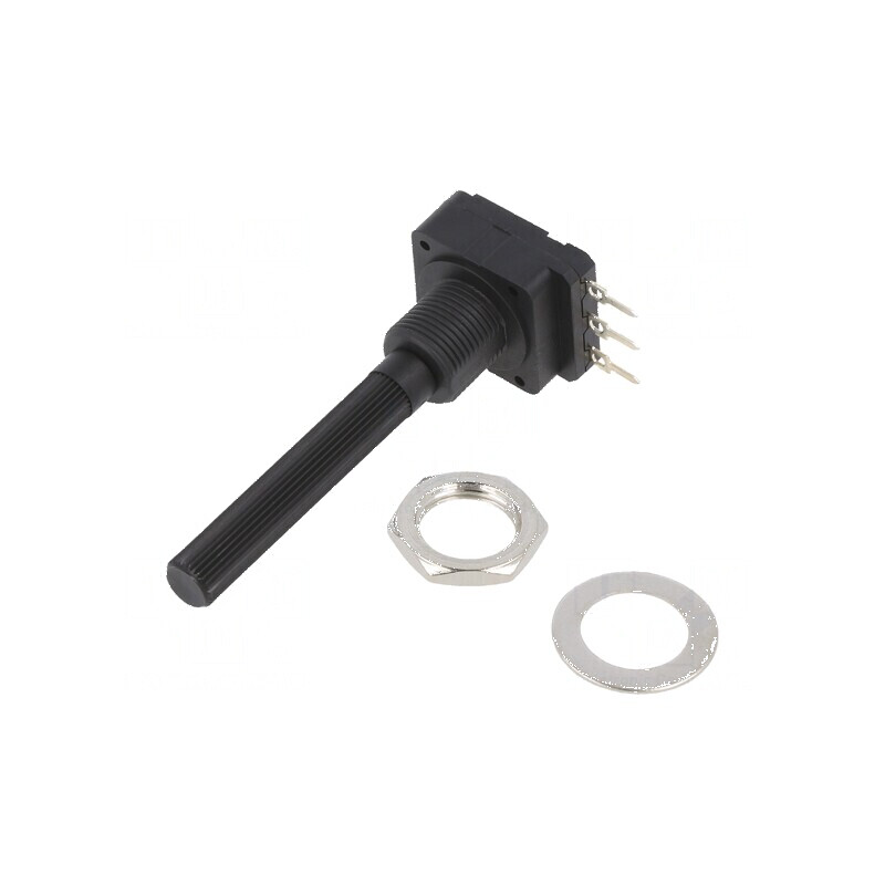 Potenţiometru axial 20kΩ 200mW THT 6mm plastic mono cărbune | Electronic-mag.ro | Componente Electronice