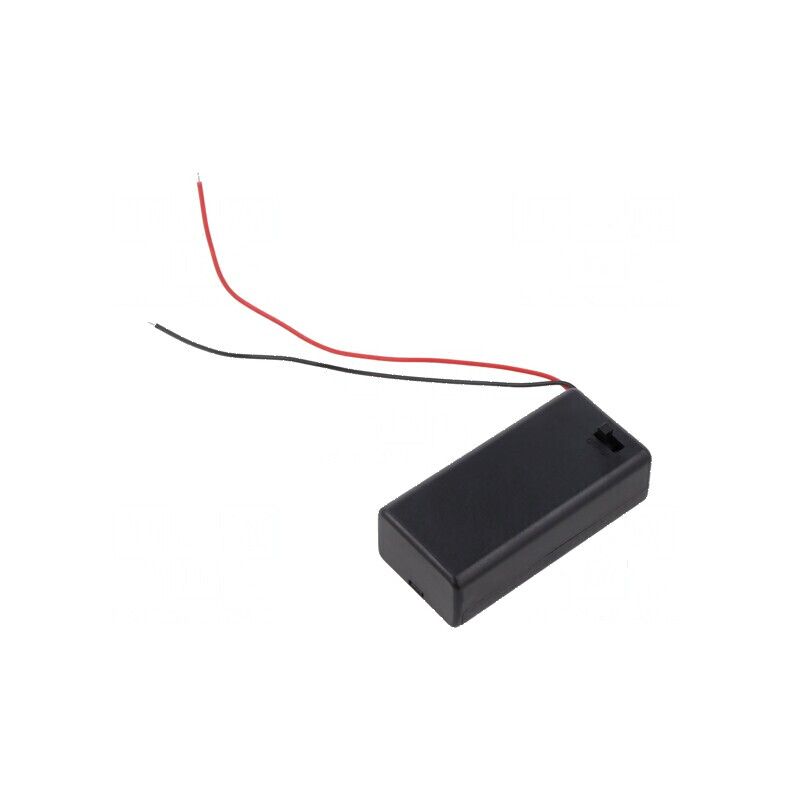 Suport baterii 6F22/6LR61 cu 1 cablu | Electronic-mag.ro | Componente Electronice