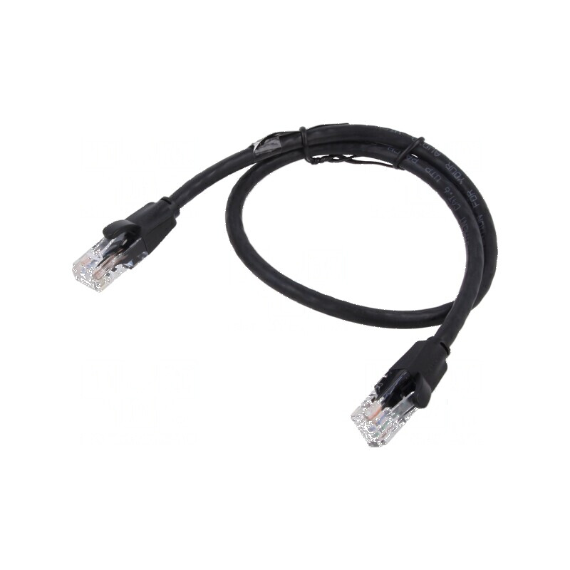 Cablul de rețea U/UTP 6 litat CCA PVC negru 2m 26AWG 5,5mm | Electronic-mag.ro | Componente Electronice