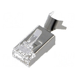 Conector RJ45 Cat 6a ecranat 8p8c cu mufă PIN 8 | Electronic-mag.ro | Componente Electronice