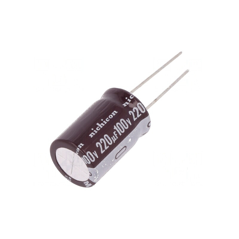 Condensator electrolitic low ESR THT 220uF 100V 16x25mm | Electronic-mag.ro | Componente Electronice
