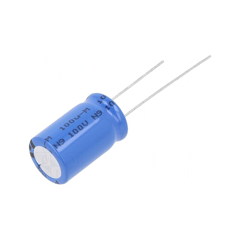 Condensator electrolitic THT 100uF 100V 12,5x20mm ±20% | Electronic-mag.ro | Componente Electronice