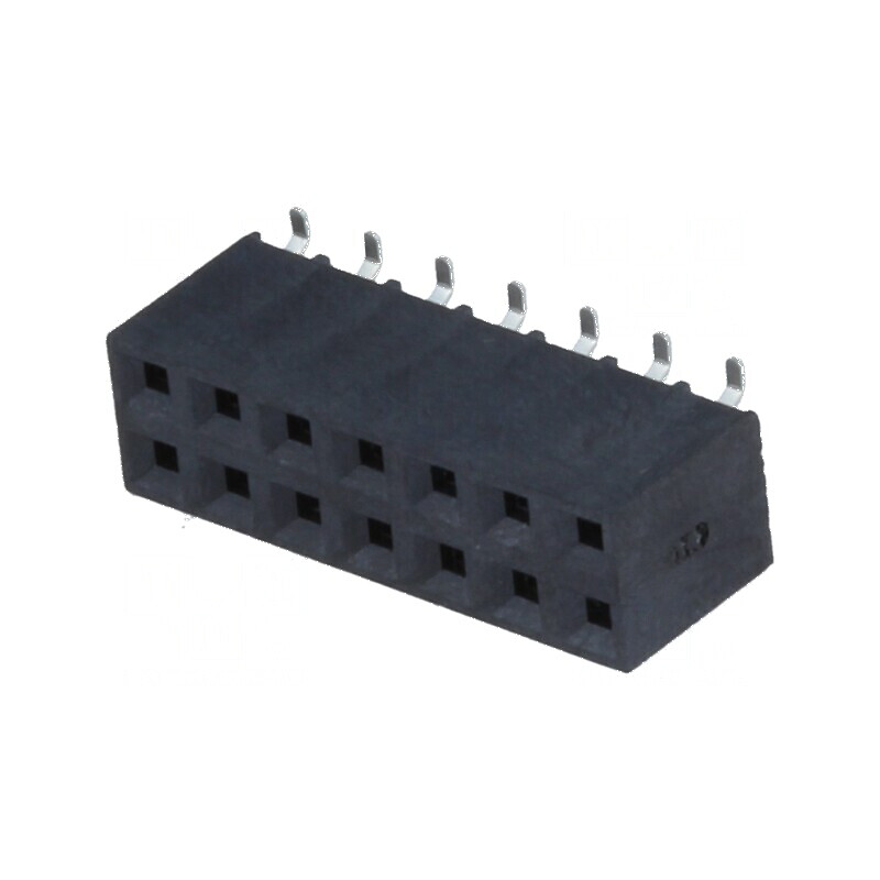 Conector şiruri pini soclu mamă 14 pini 2,54mm SMT vertical | Electronic-mag.ro | Componente Electronice