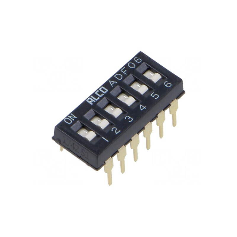 Comutator DIP-SWITCH 6 secțiuni OFF-ON 0,025A 24VDC | Electronic-mag.ro | Componente Electronice