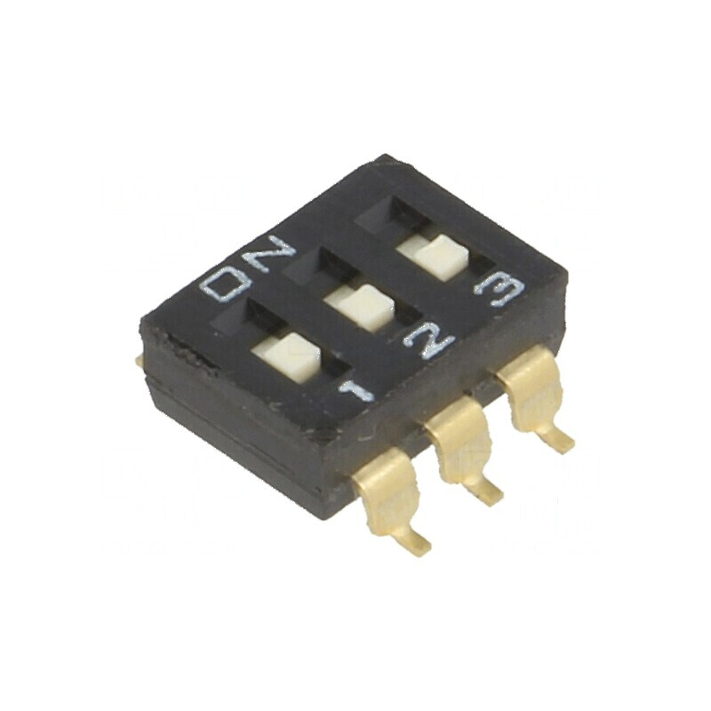Comutator DIP-SWITCH 3 Secţiuni ON-OFF 0,025A 24VDC | Electronic-mag.ro | Componente Electronice