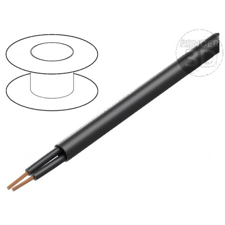 Cablu POWER 1000-YFR 2x1mm2 PVC negru 600V 1000V | Electronic-mag.ro | Componente Electronice