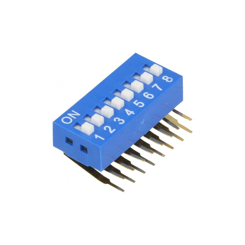 Comutator DIP-SWITCH 8 Secțiuni ON-OFF 0,05A 12VDC | Electronic-mag.ro | Componente Electronice
