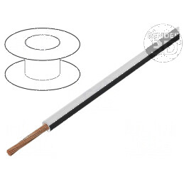 Cablu FLRY-B 1x0,35mm2 PVC alb-negru 60V Clasa 5 | Electronic-mag.ro | Componente Electronice