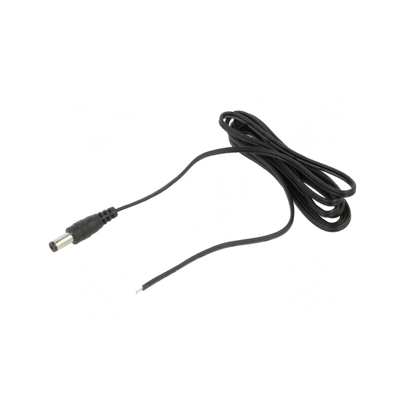 Cablu DC 5,5/2,1 mm 2x0,5mm2, 1,5m, negru și gri | Electronic-mag.ro | Componente Electronice