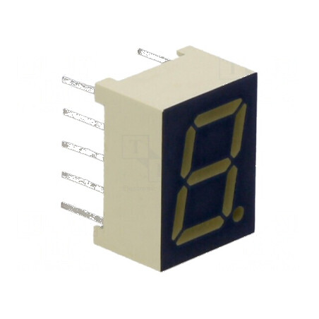 Afișaj LED 7 segmente 9,9mm roșu 1 car 21-46mcd | Electronic-mag.ro | Componente Electronice