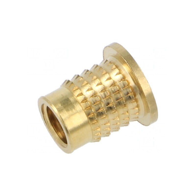 Adaos filetat alamă M8 13,8mm pentru plastic - BN 37896 | Electronic-mag.ro | Componente Electronice