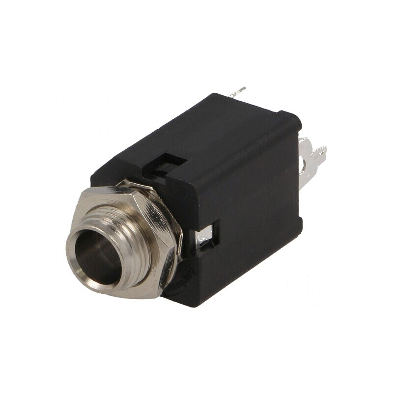 Conector Jack 6,3mm Soclu Mamă Mono Piste 2 Drept THT | Electronic-mag.ro | Componente Electronice