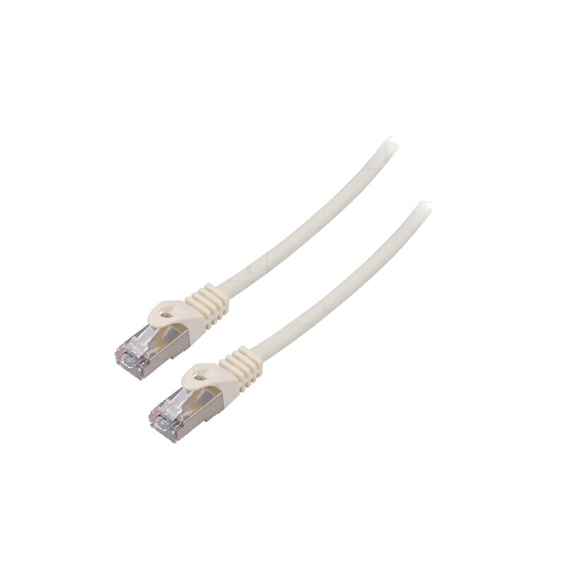 Patch cord F/UTP 6 litat CCA PVC alb 1m 26AWG | Electronic-mag.ro | Componente Electronice