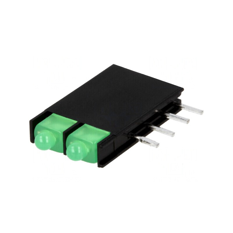 LED 1,8mm verde 20mA 70° 2 diodi 2,2-2,5V | Electronic-mag.ro | Componente Electronice