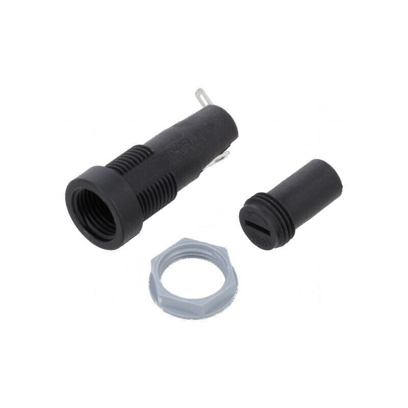 Clemă 5x20mm 10A 250VAC Orificiu Ø12,7mm Termoplast | Electronic-mag.ro | Componente Electronice