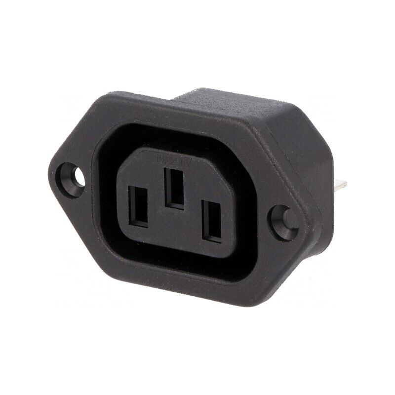 Conector alimentare AC soclu mamă 10A 250VAC IEC 60320 | Electronic-mag.ro | Componente Electronice