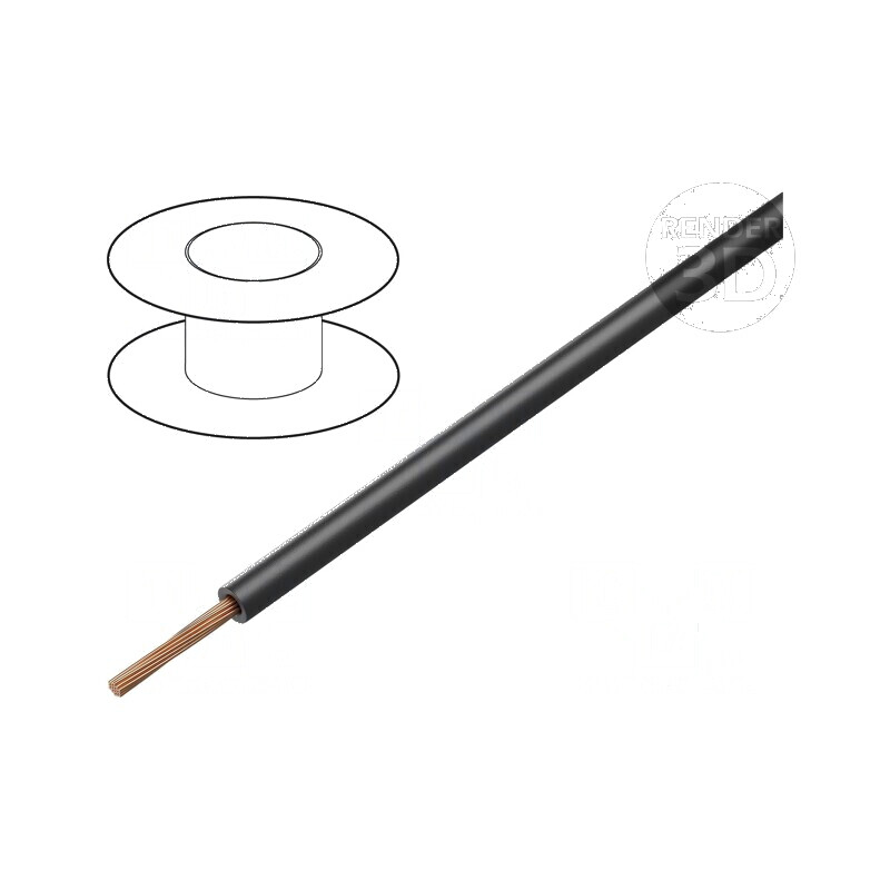 Cablu SiF 1x2,5mm2 cu litat de cupru, silicon negru, rezistent la temperaturi -50÷180°C, Clasa 5 | Electronic-mag.ro | Component
