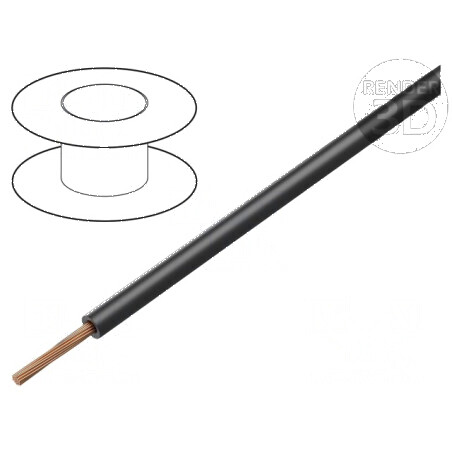 Cablu SiF 1x2,5mm2 cu litat de cupru, silicon negru, rezistent la temperaturi -50÷180°C, Clasa 5 | Electronic-mag.ro | Component
