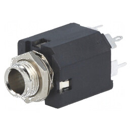 Conector Jack 6,3mm Soclu Mamă Stereo cu Întrerupător Dublu | Electronic-mag.ro | Componente Electronice